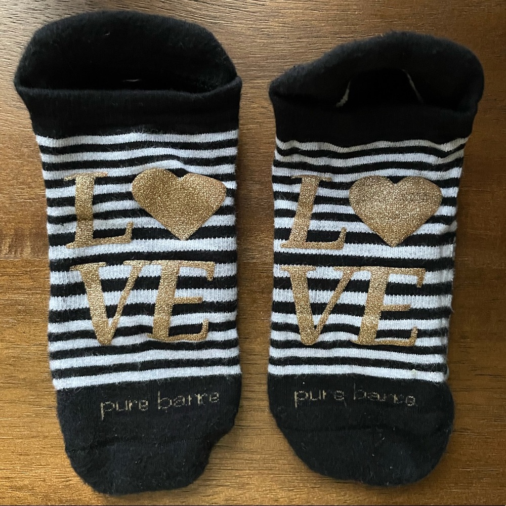 Pure Barre brand sticky socks in size small